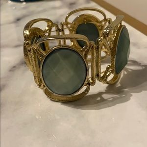 Chunky Blue and Gold Bracelet